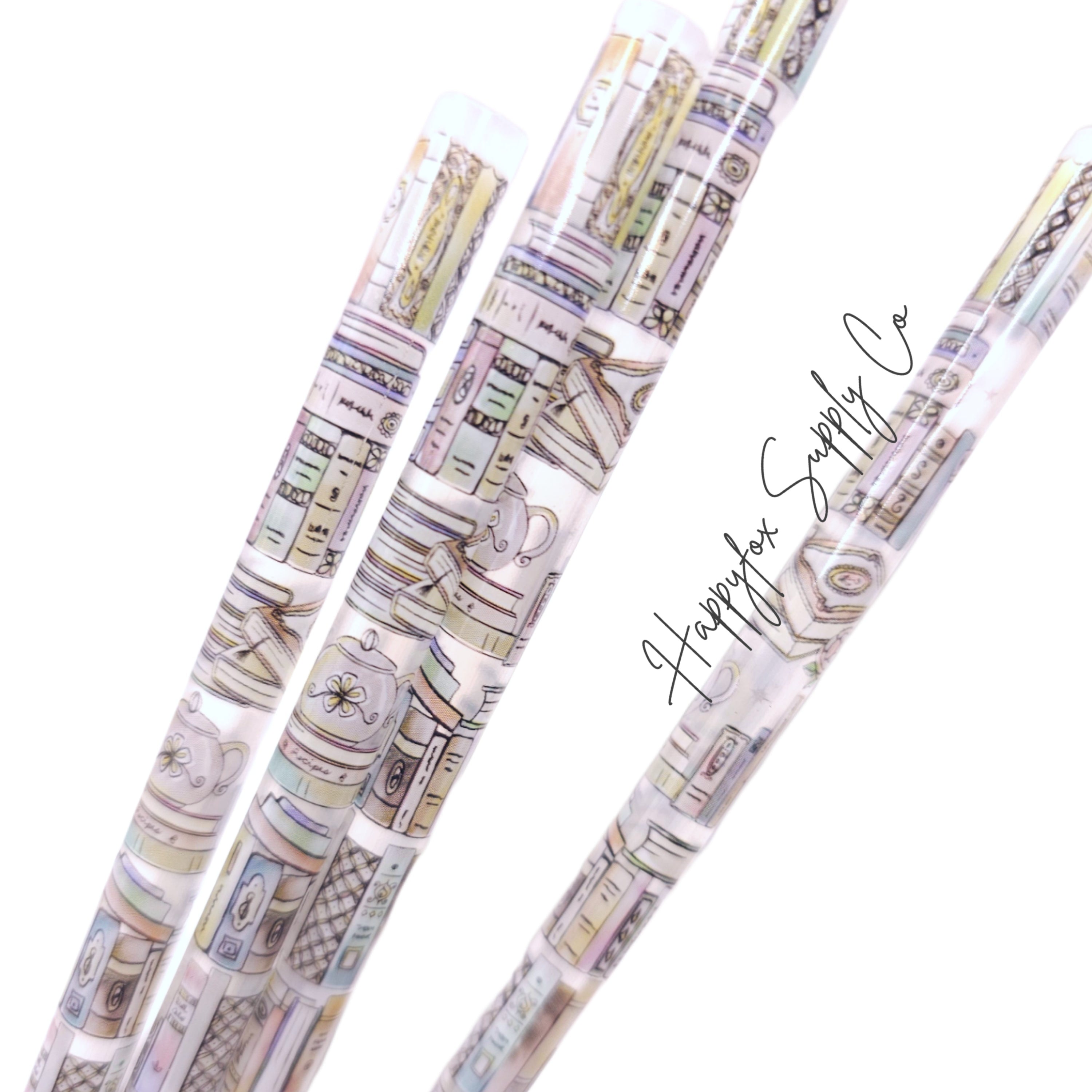 10" Book Lover Straws + Color Change Option
