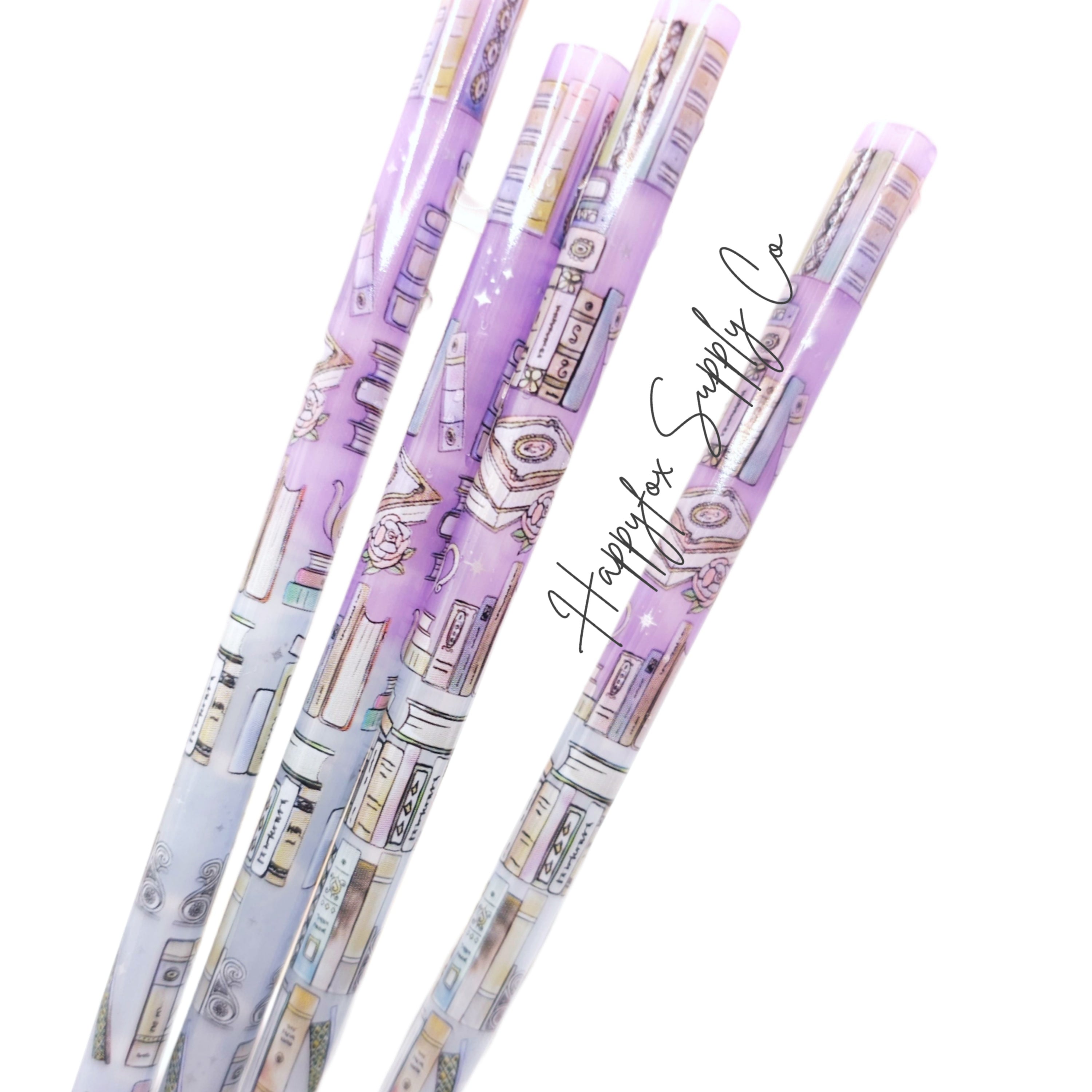 10" Book Lover Straws + Color Change Option