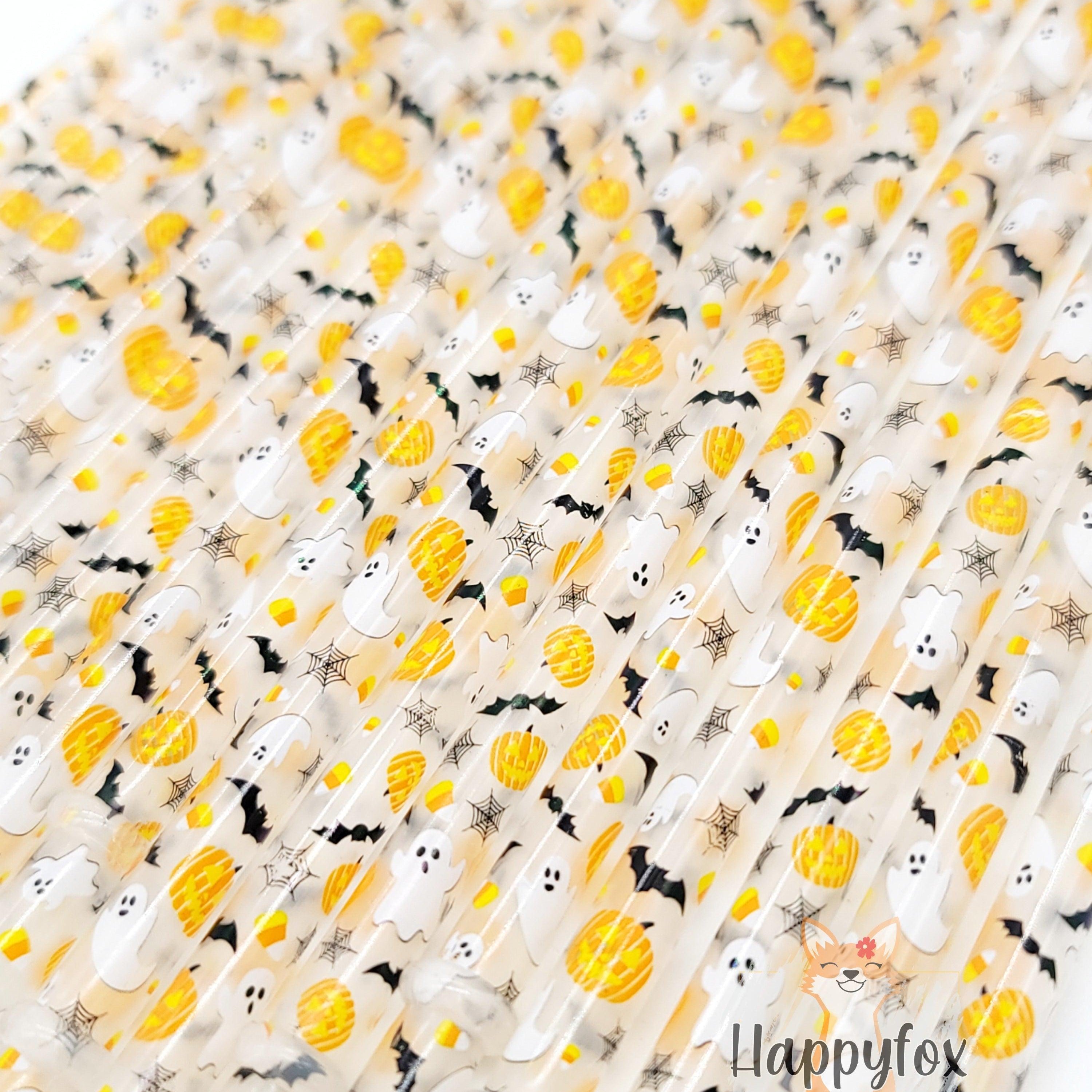 10" Reusable Plastic Halloween Straws - Happyfox Supply Co