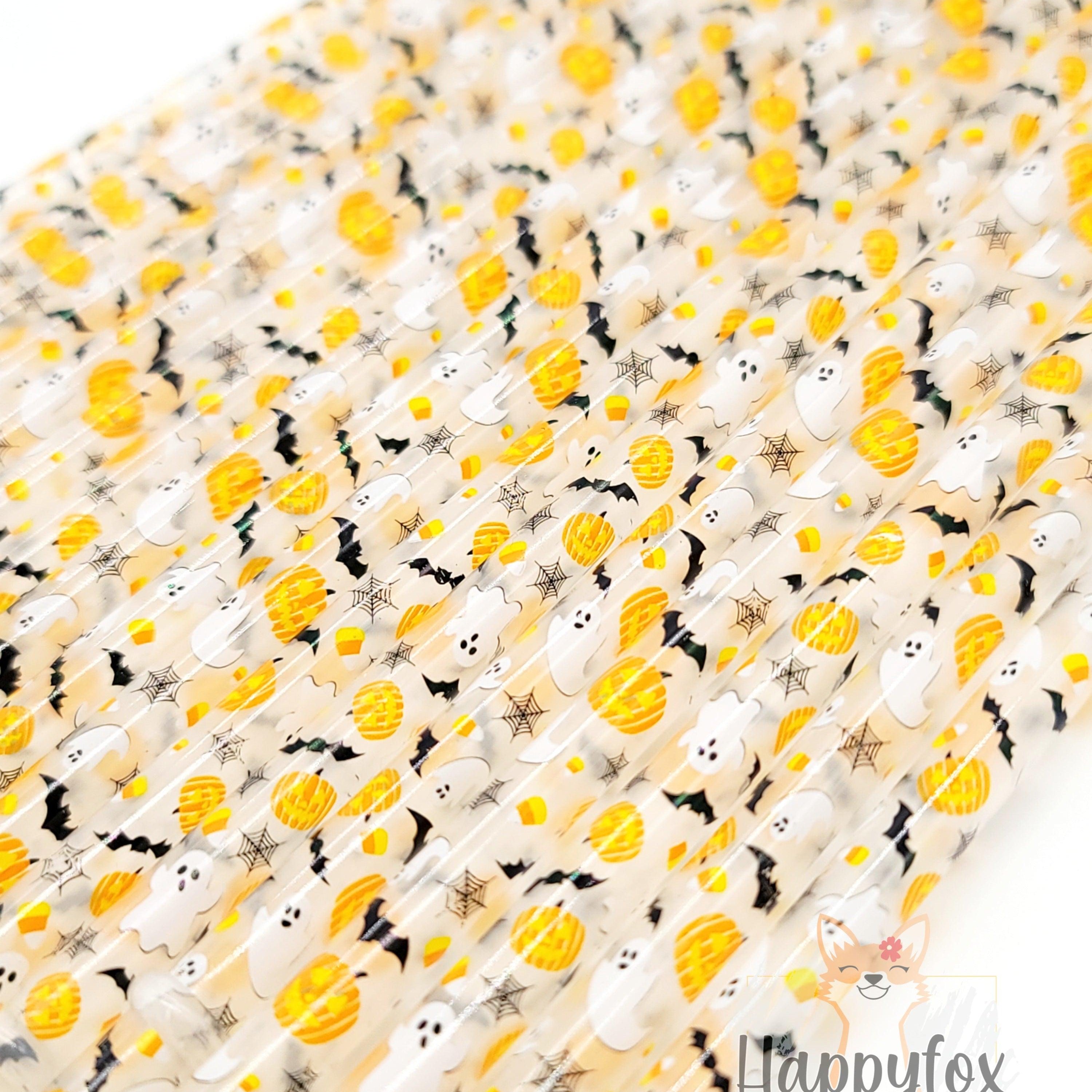 10" Reusable Plastic Halloween Straws - Happyfox Supply Co