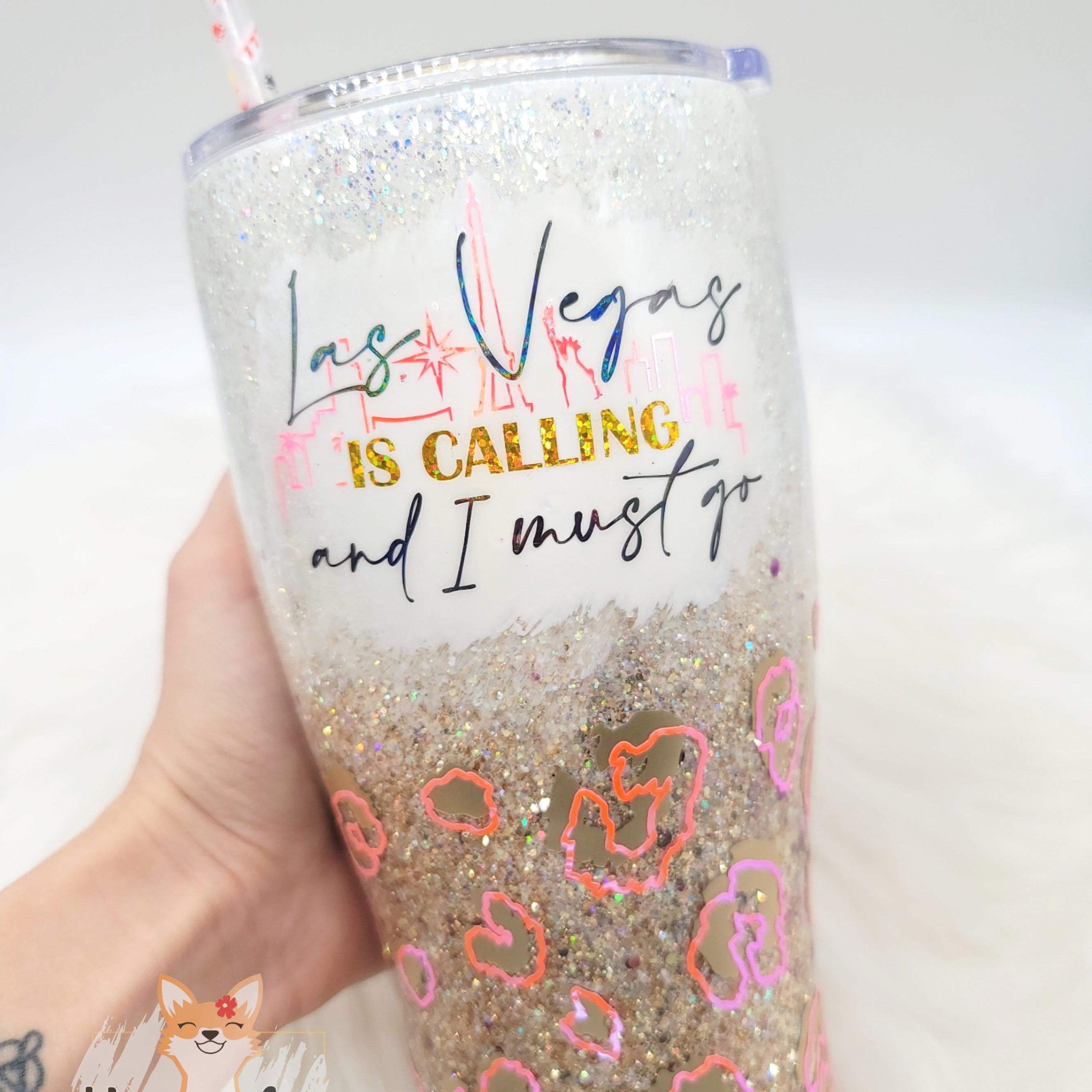 10" Reusable Plastic Las Vegas Print Straws - Happyfox Supply Co