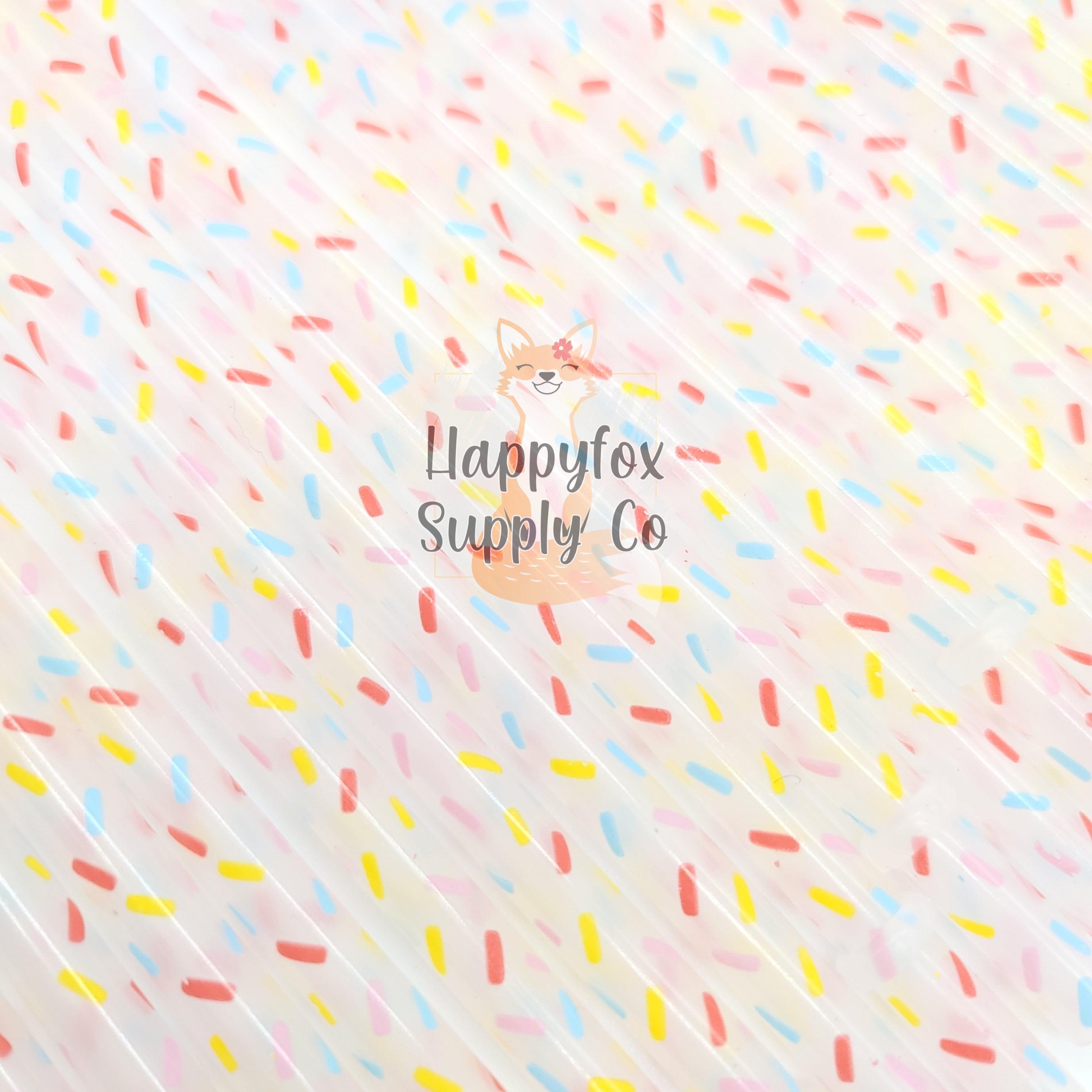 10" Reusable Plastic Sprinkles Straws - Happyfox Supply Co