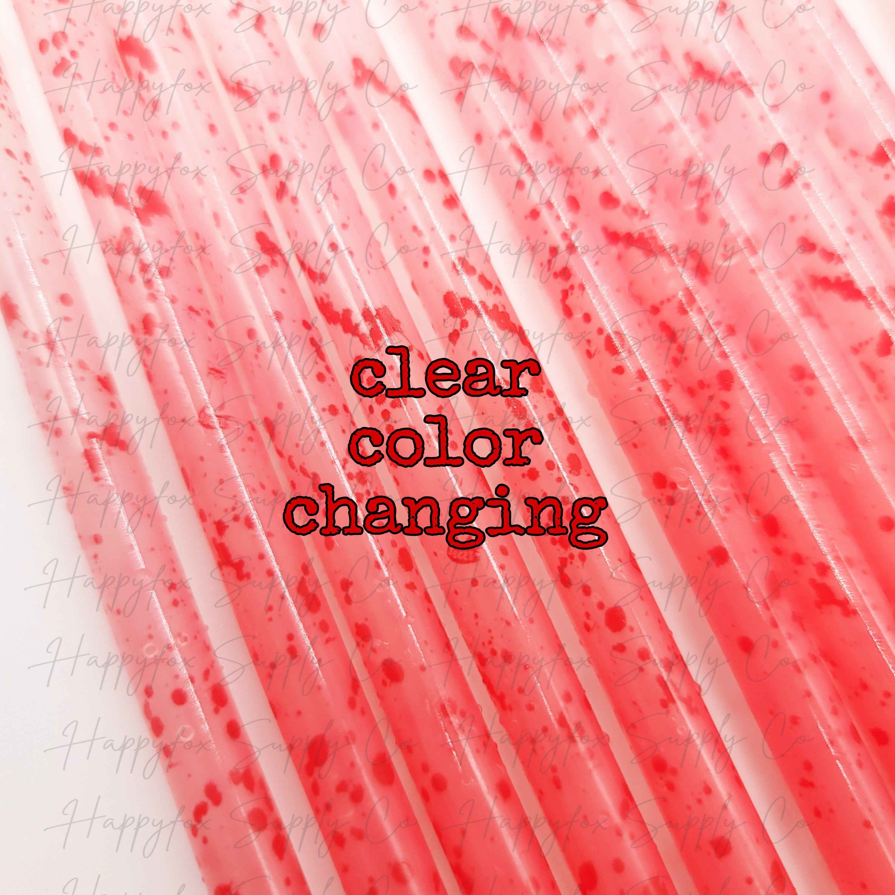 10"or 11" Blood Spatter Straws + Color Change Option