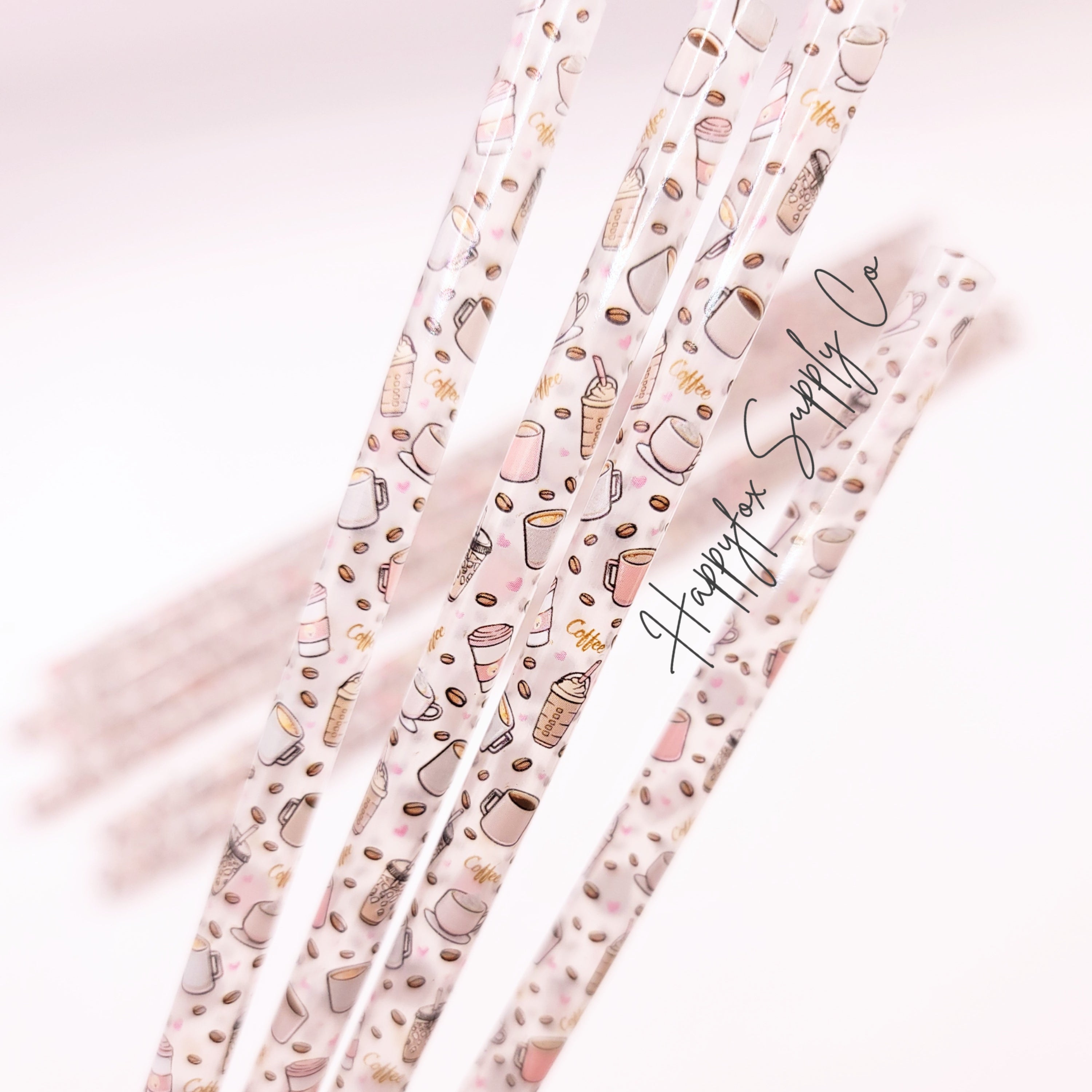 10" Coffee Cups Straws + Color Change Option