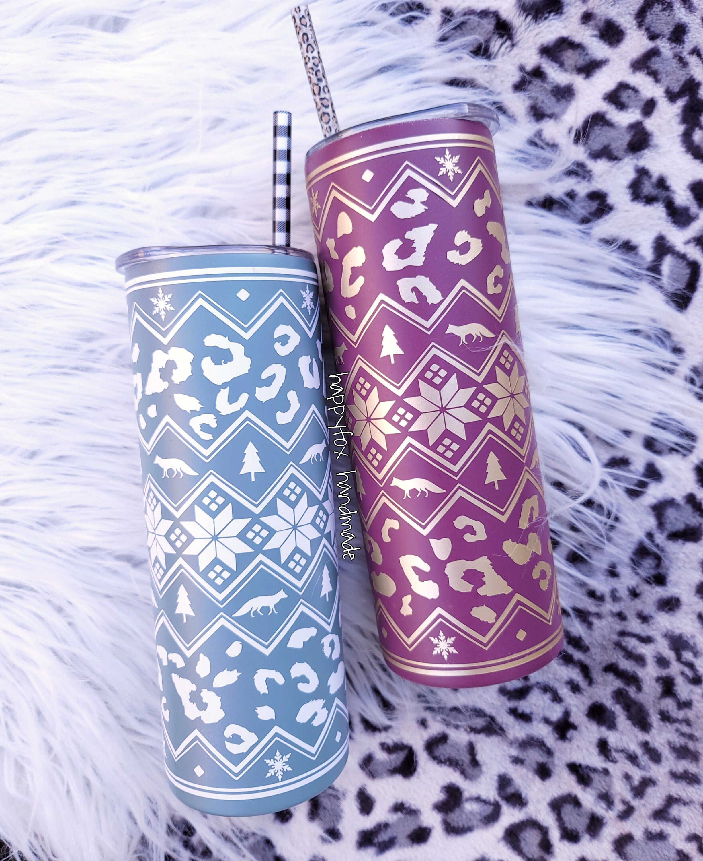 SVG/Waterslide/Sublimation Symmetric Nordic Snow Leopard Pattern Fair Isle Digital Download .png .svg .pdf .jpg
