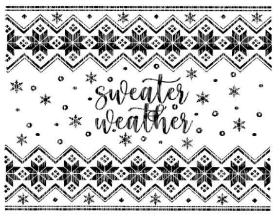 SVG/Waterslide/Sublimation Sweater Weather Leopard Fair Isle Nordic Sweater Pattern Digital Download .png .svg .pdf .jpg