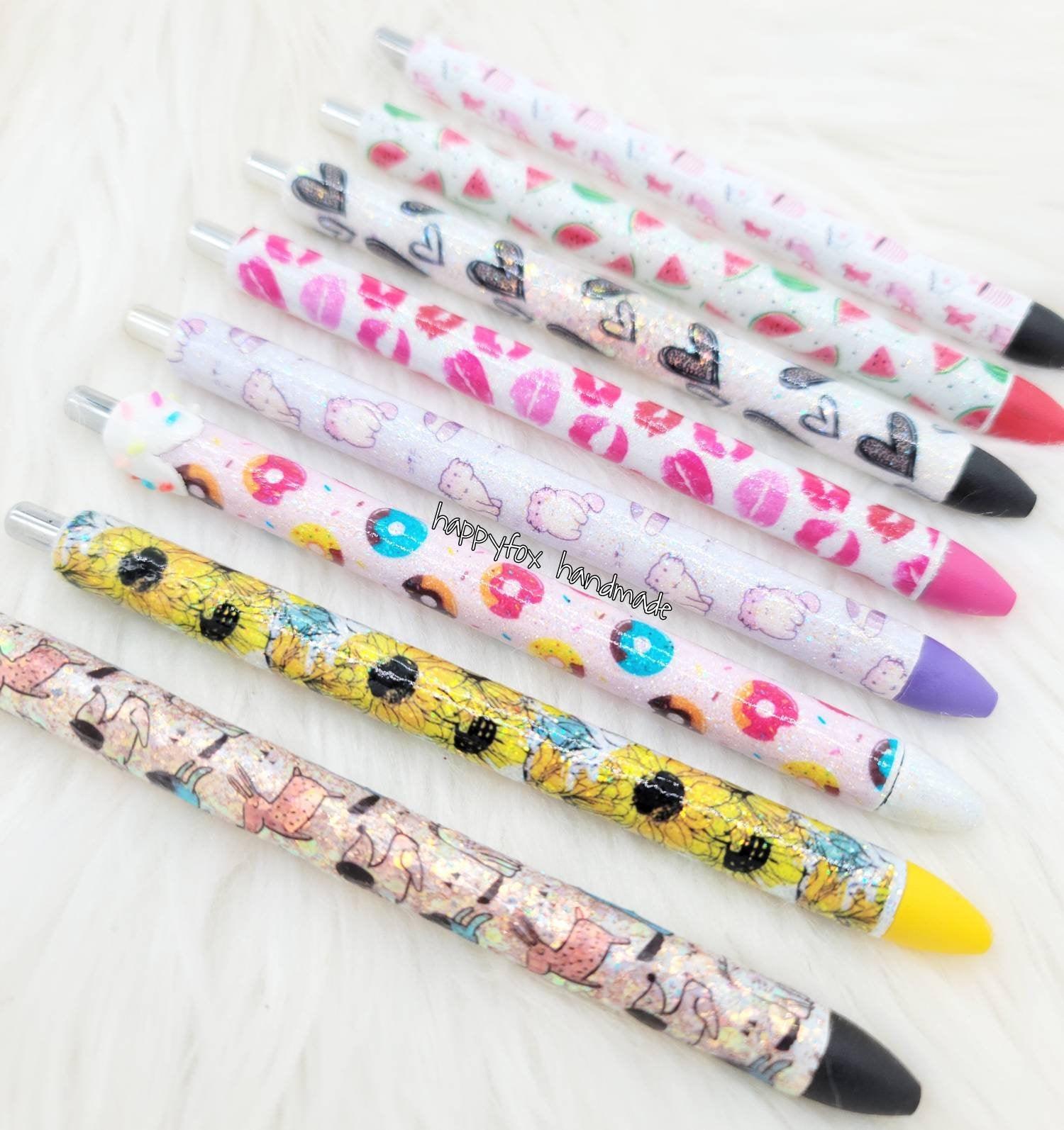 High Quality Seamless Glitter Pen Digital Template 10 Floral Spring Waterslide Wrap - Happyfox Supply Co