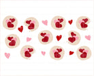 Digital Download 16oz Glass Can Wrap 300 DPI .PNG Valentine Cookies UVDTF Sublimation Printed Vinyl Transparent 16oz Wrap Heart Cookies