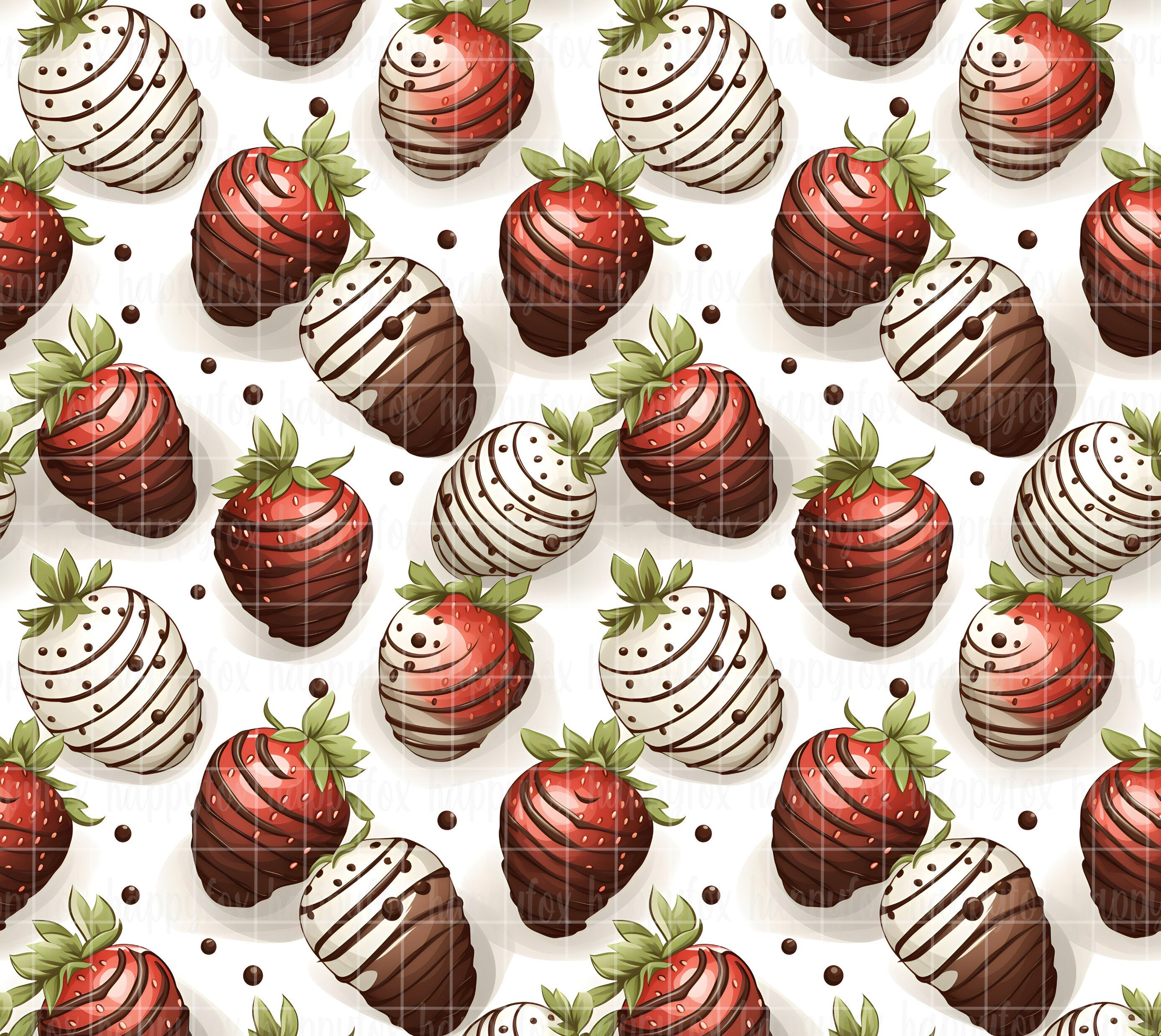 Instant Digital Download Chocolate Strawberries 20oz Skinny Tumbler Wrap Sublimation Design, 300 DPI Straight Tumbler Wrap, Seamless Design