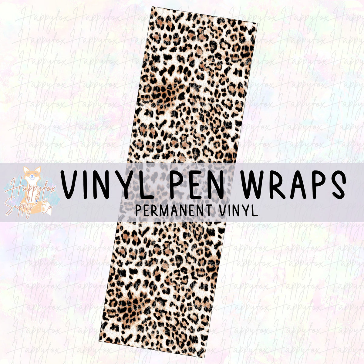 Cow Print Vinyl Pen Wrap, Permanent, Multiple Sizes