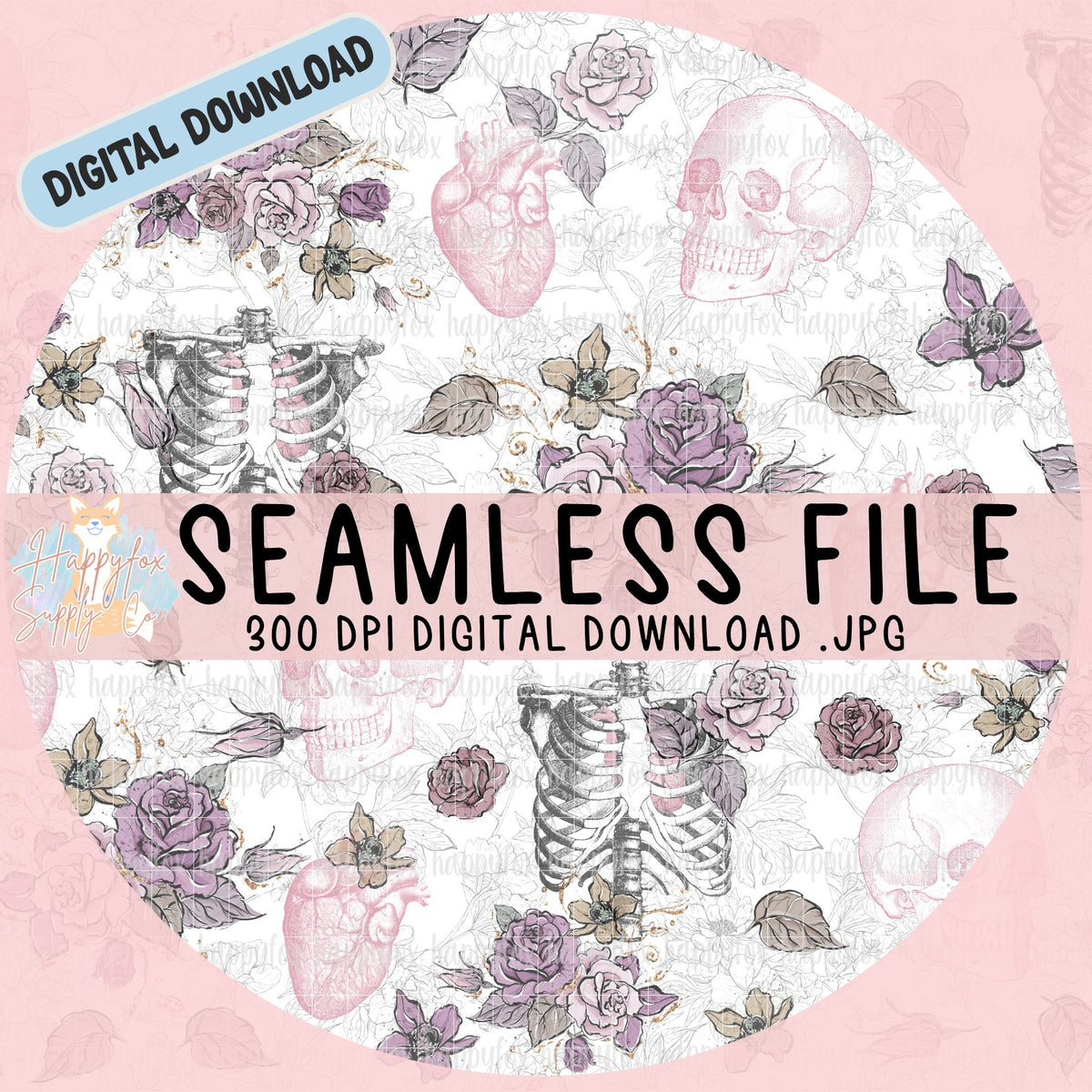 Floral Anatomy High Quality Digital Seamless File | 300 DPI | .JPG For ...
