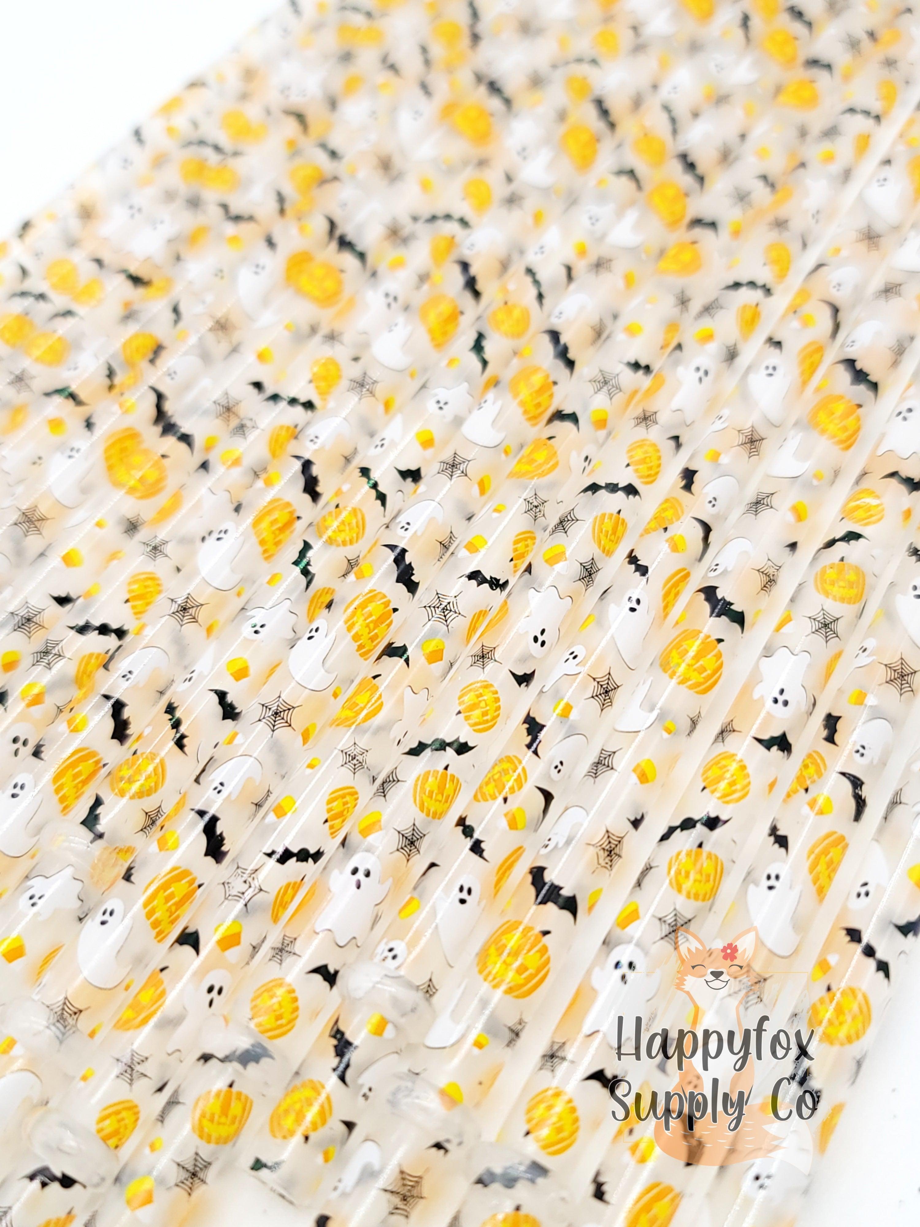 10" Reusable Plastic Halloween Straws - Happyfox Supply Co