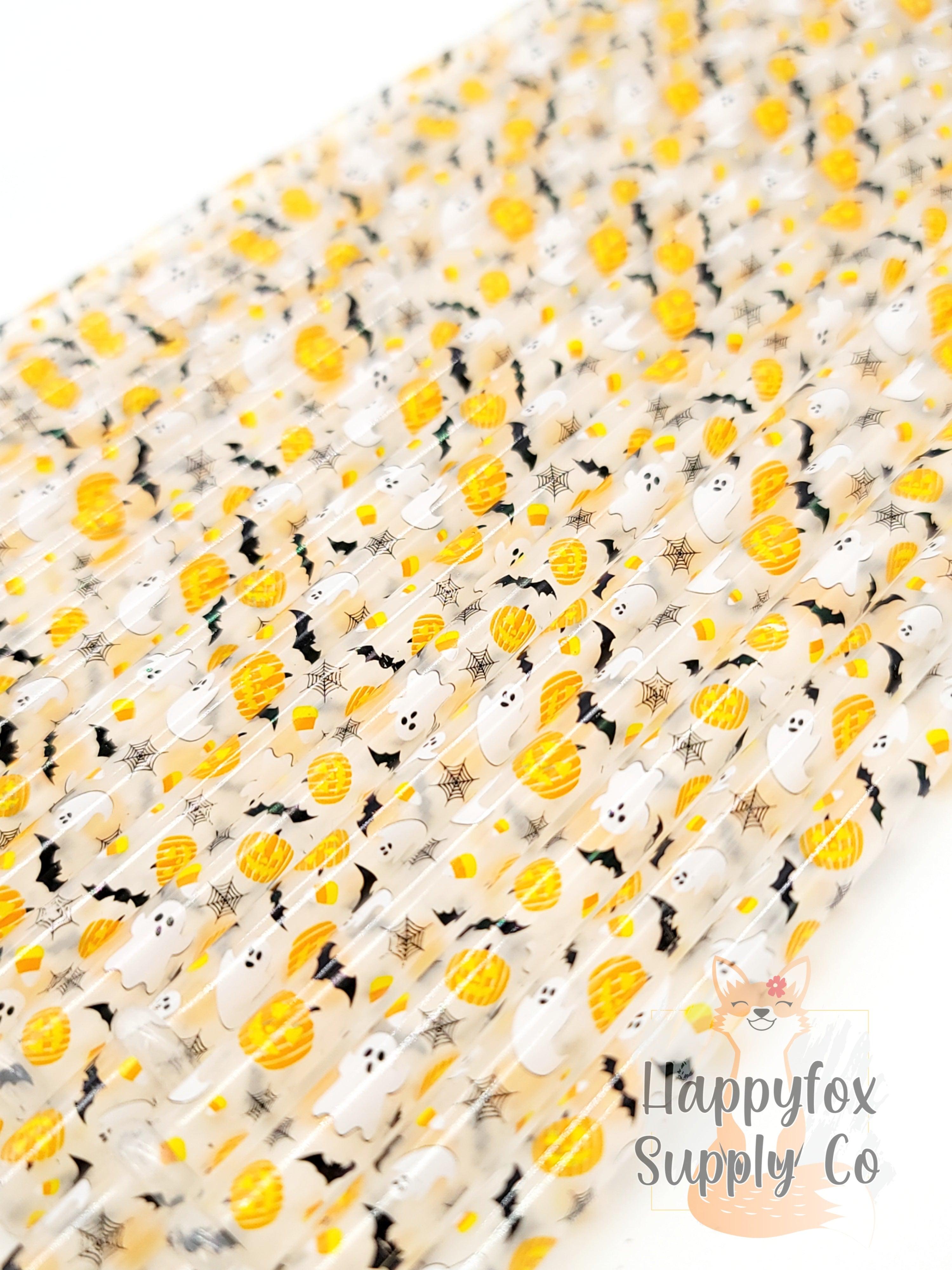 10" Reusable Plastic Halloween Straws - Happyfox Supply Co