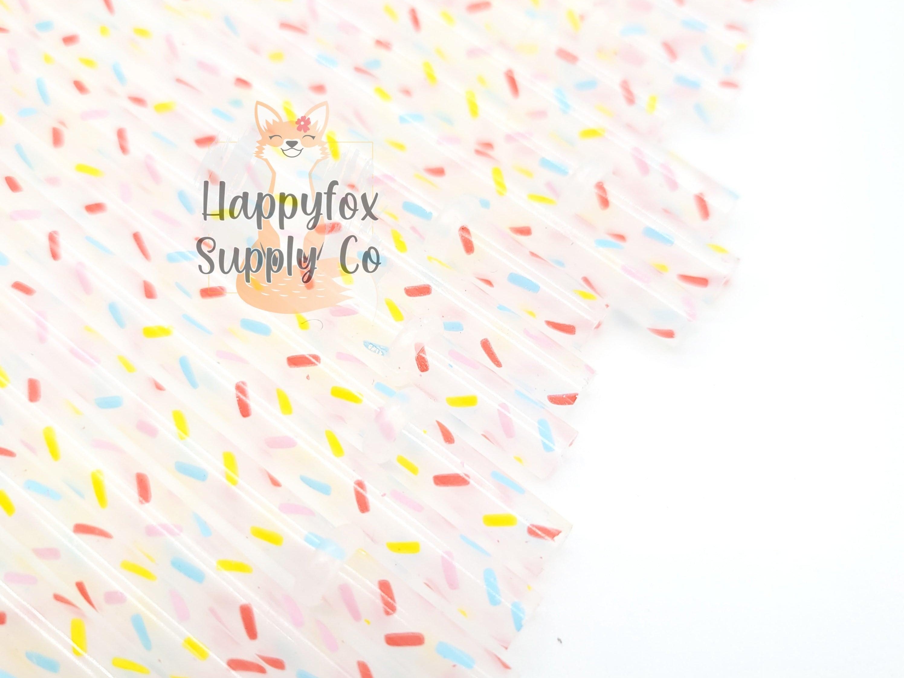 10" Reusable Plastic Sprinkles Straws - Happyfox Supply Co