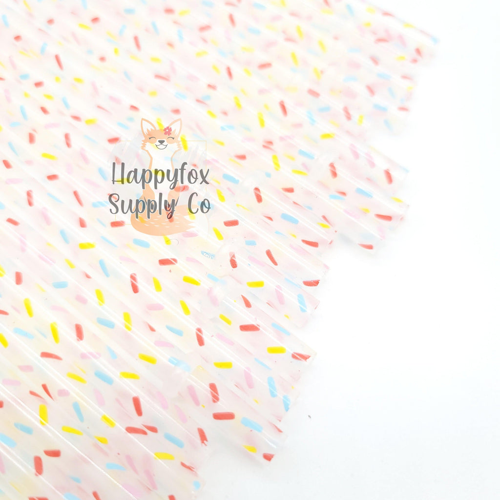 10" Reusable Plastic Sprinkles Straws - Happyfox Supply Co