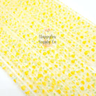 11" Reusable Plastic Lemon Print Straws - Happyfox Supply Co