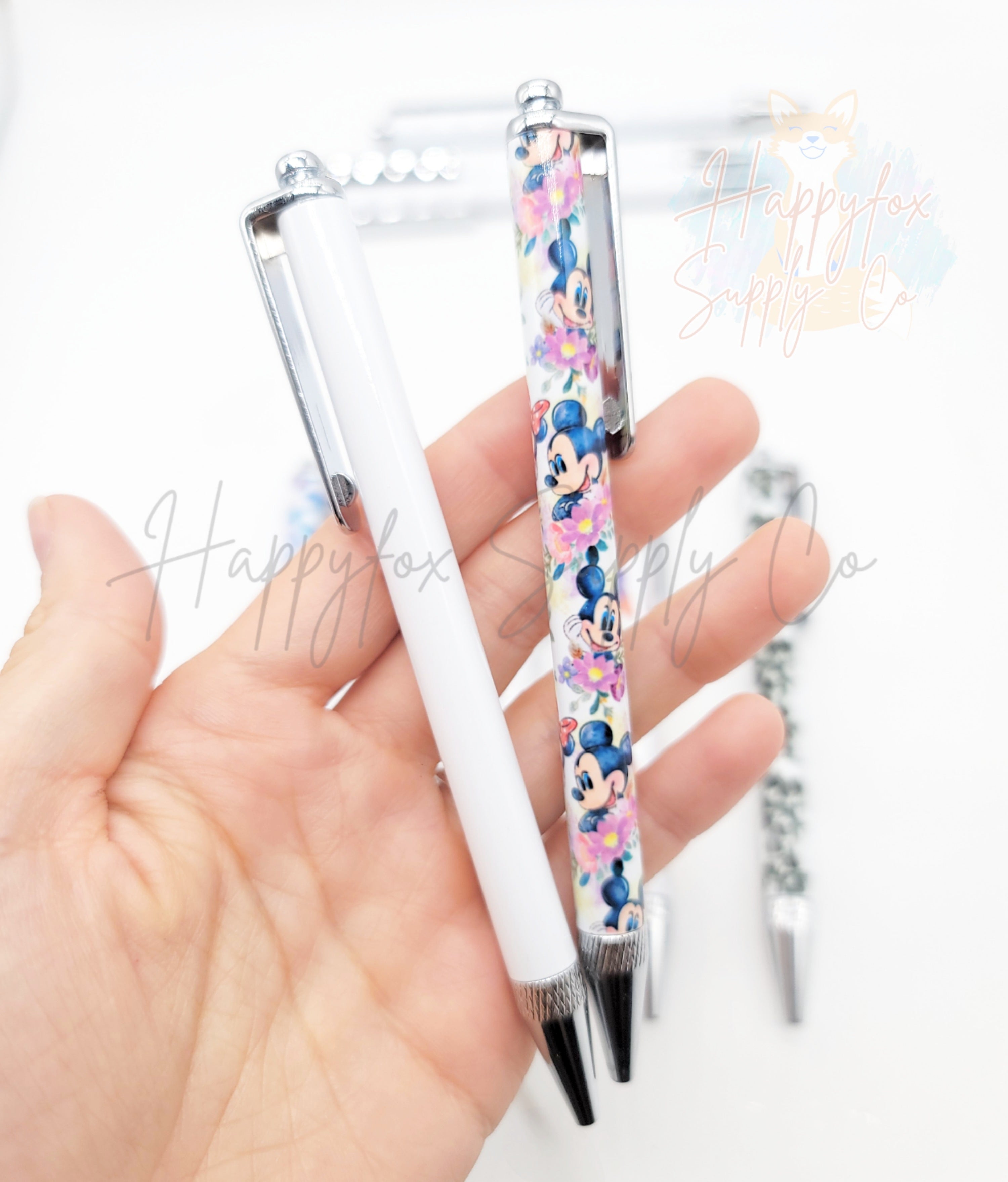 Refillable SUBLIMATION Pen, Silver Ball Point Pen Blanks