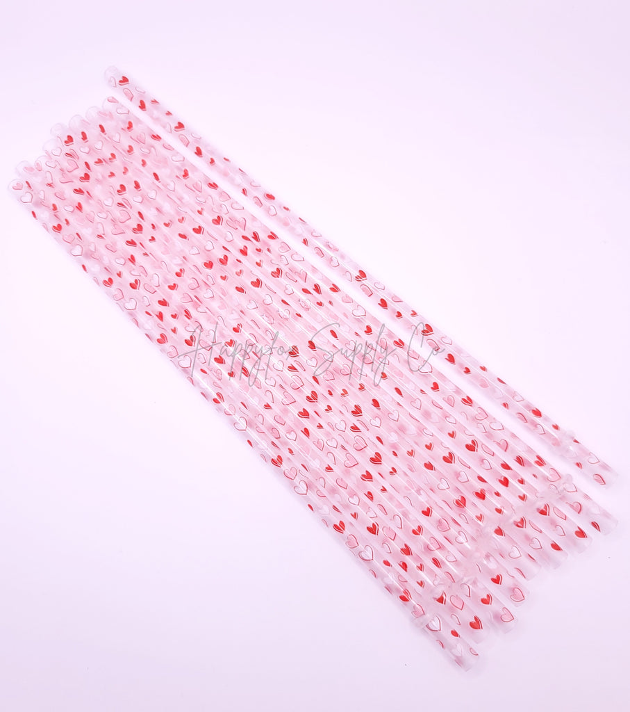 9 Pink Hearts Color Changing Straws No Stopper – Happyfox Supply Co