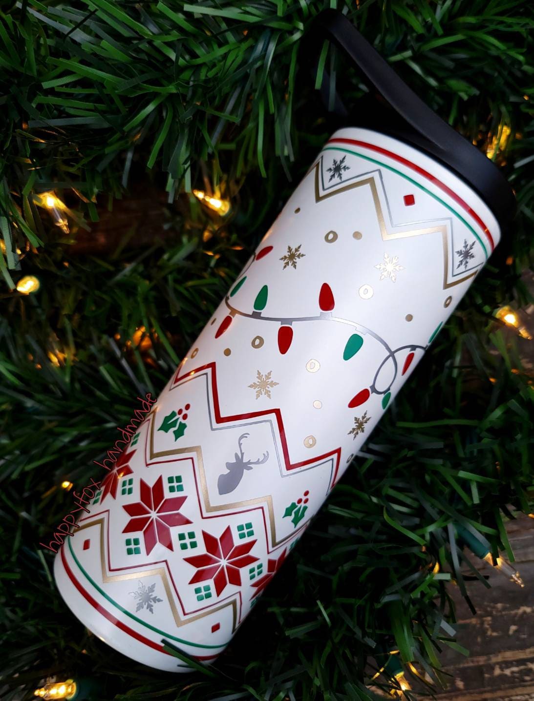 SVG/Waterslide/Sublimation Christmas Lights Fair Isle Sweater Pattern Digital Download .png .svg .pdf .jpg