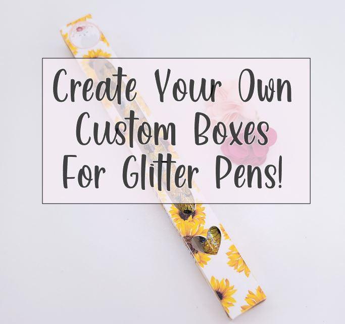 Customizable Glitter Pen Box Cut File | SVG | DXF | Template | Digital File | Custom Pen Box | Pen Box SVG - Happyfox Supply Co