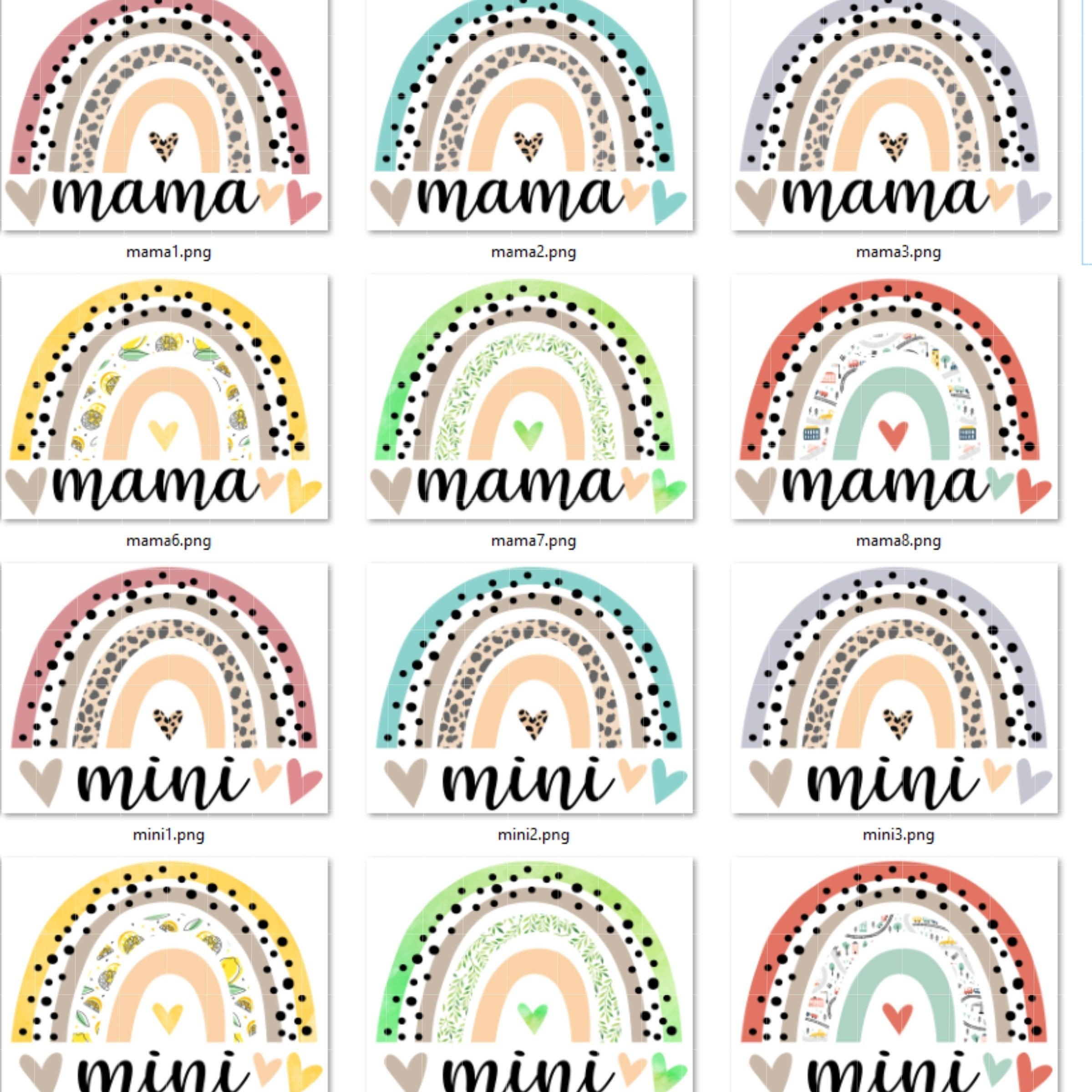 High Quality 20 Pack Rainbow Mama Rainbow Mini Digital Download .PNG Bonus .SVG | Waterslide | Sublimation | Printable Vinyl - Happyfox Supply Co