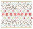 SVG/Waterslide/Sublimation Seamless 2021 Nordic Leopard Pattern Fair Isle Digital Download .png .svg