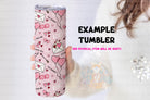 Cute Valentines Day 20oz Skinny Tumbler Wrap Sublimation Design, 300 DPI Straight Tumbler Wrap, Seamless Love Letter Tumbler Wrap Pink