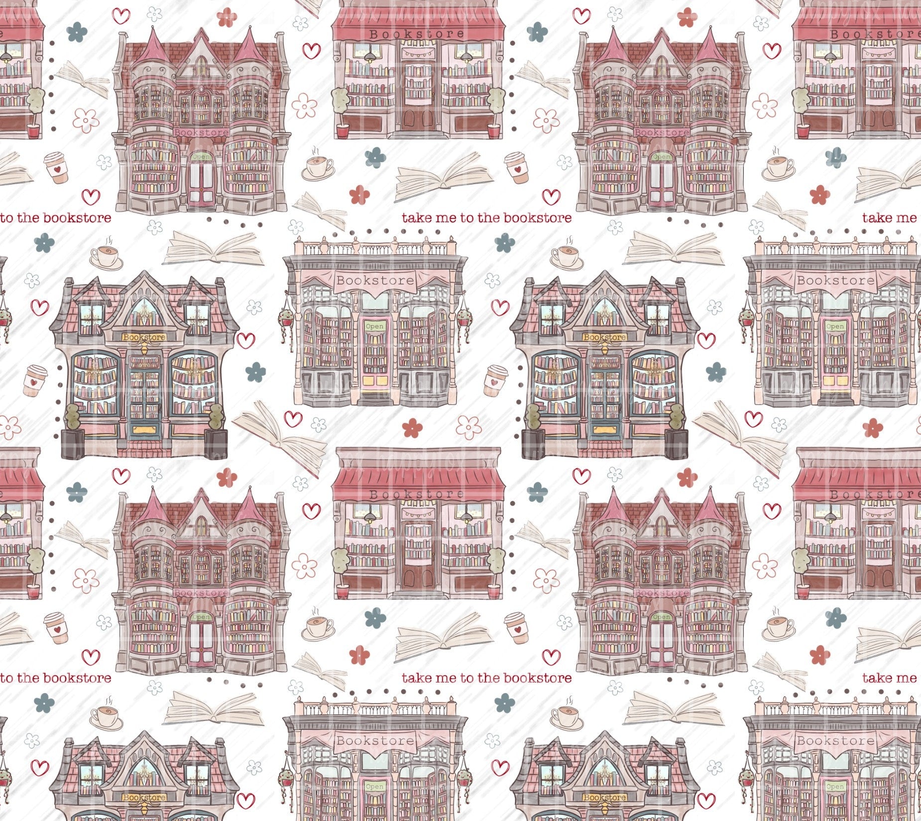 Digital File Bookstore Book Shops Tumbler Wrap JPG Files For Tumblers | Seamless Wrap | Tumbler Wrap | Digital Wrap Sublimation Bookish