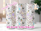Spooky Easter 20oz Skinny Tumbler Wrap Sublimation 300 DPI Straight Tumbler Wrap PNG Seamless Digital Wrap Cute Ghosts Boo-nies