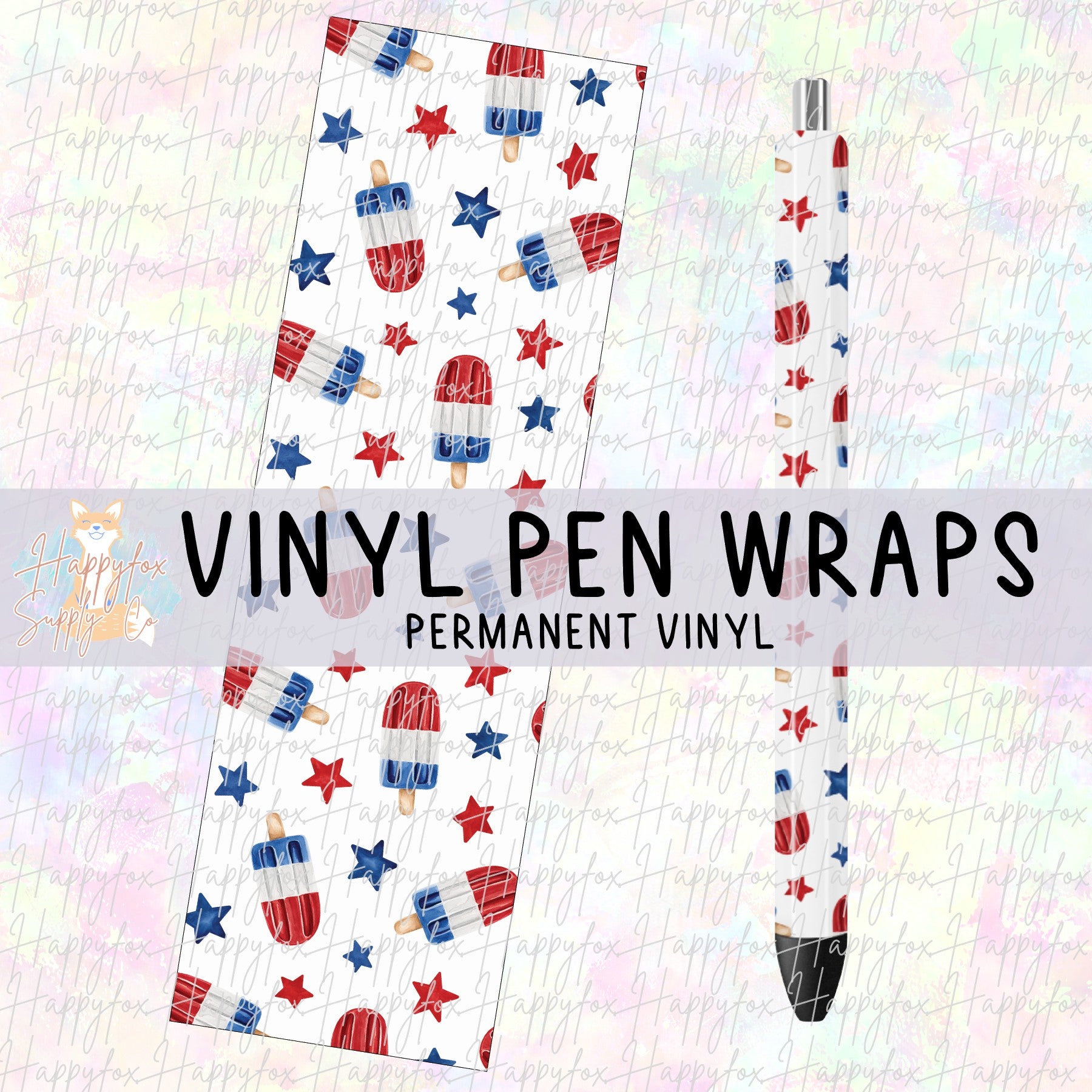 Cow Print Vinyl Pen Wrap, Permanent, Multiple Sizes